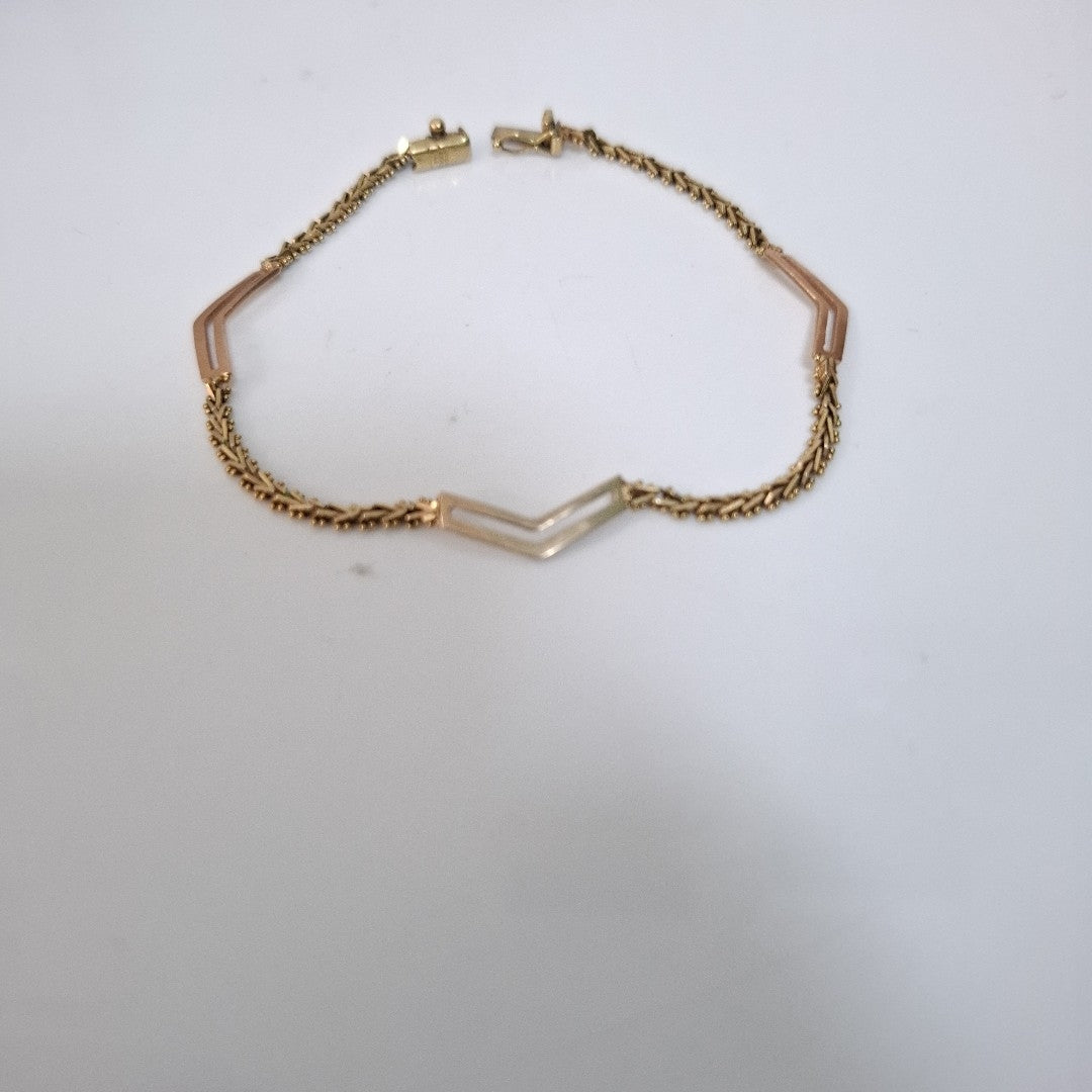 PULSERA ORO, ORO COMBINADO 14 K 5.4 GRMS (SEMINUEVO)
