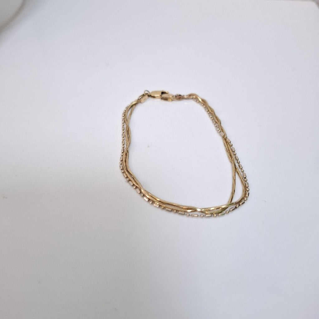 PULSERA ORO, RODIADO 14 K 4.8 GRMS (SEMINUEVO)