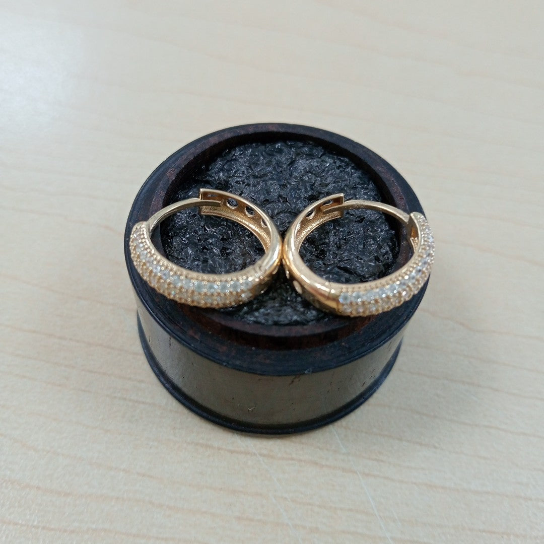 ARRACADAS PAR ORO 14 K 2.6 GRMS (SEMINUEVO)