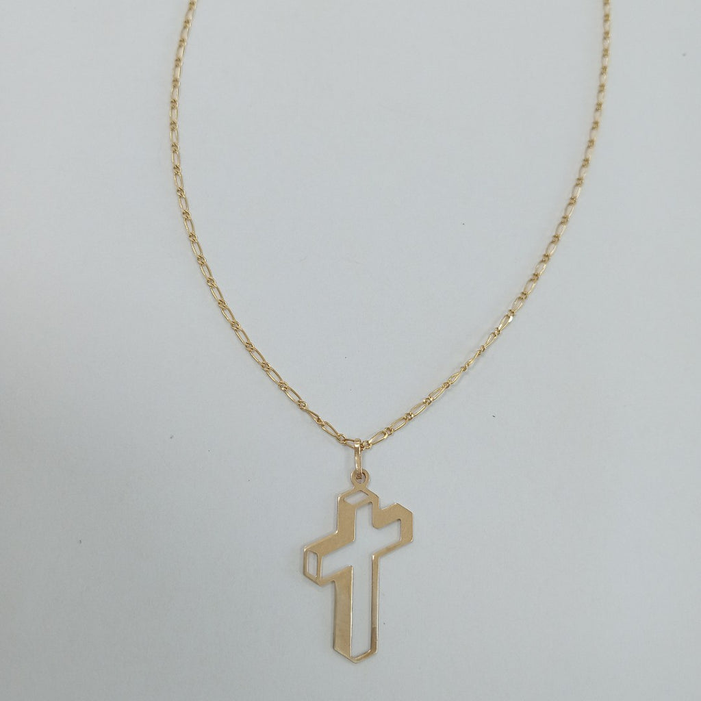 CADENA, CRUCIFIJO ORO 14 K 3.1 GRMS (SEMINUEVO)