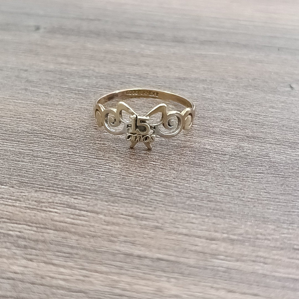ANILLO CONMEMORATIVO ORO 10 K 1,10 GRMS (SEMINUEVO)