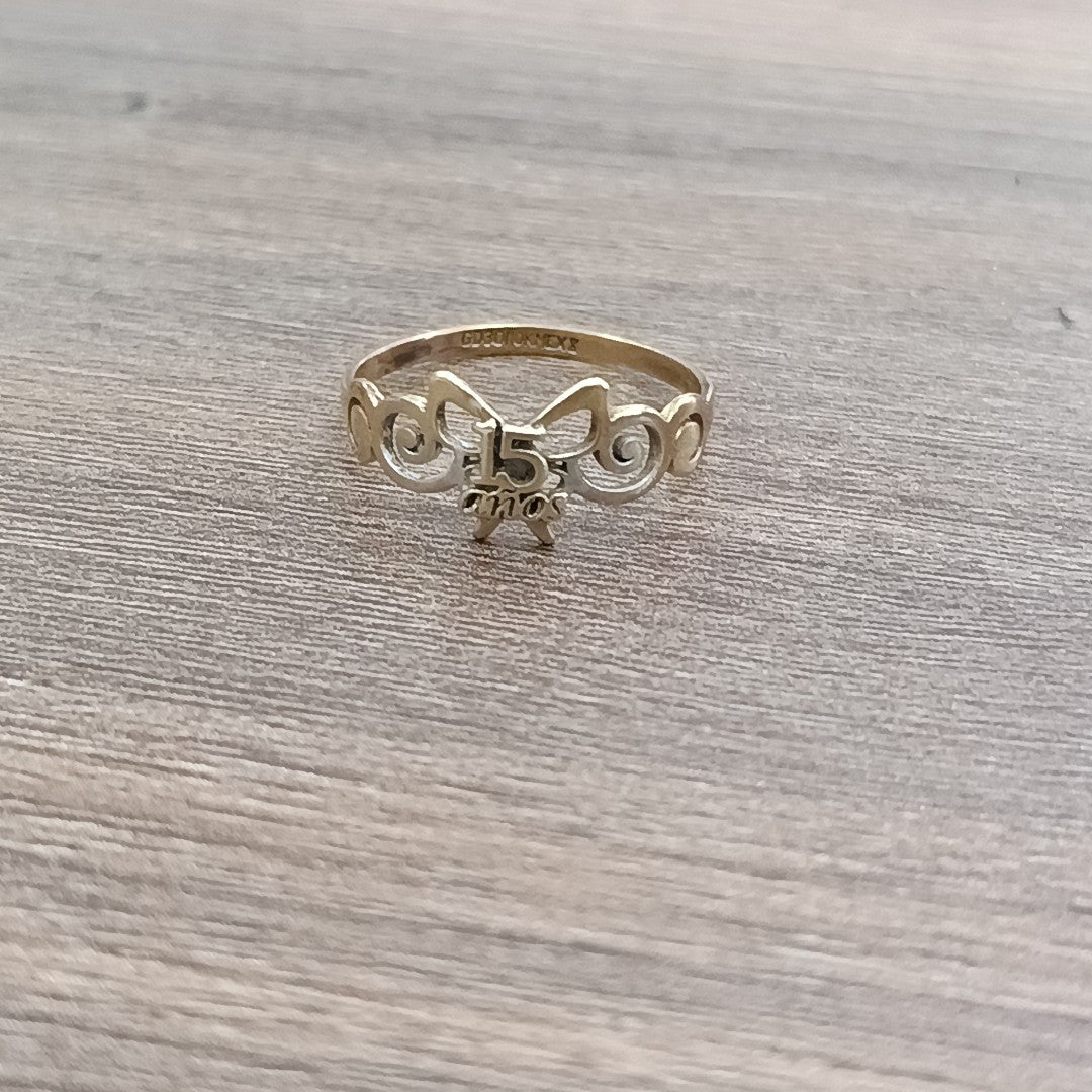 ANILLO CONMEMORATIVO ORO 10 K 1,10 GRMS (SEMINUEVO)
