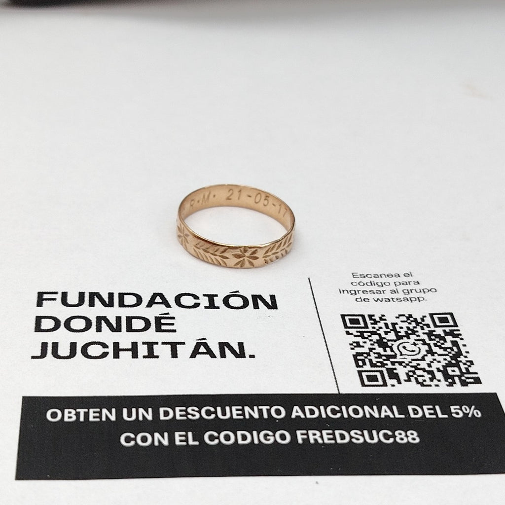 ARGOLLA ORO 10 K 2 GRMS (SEMINUEVO)