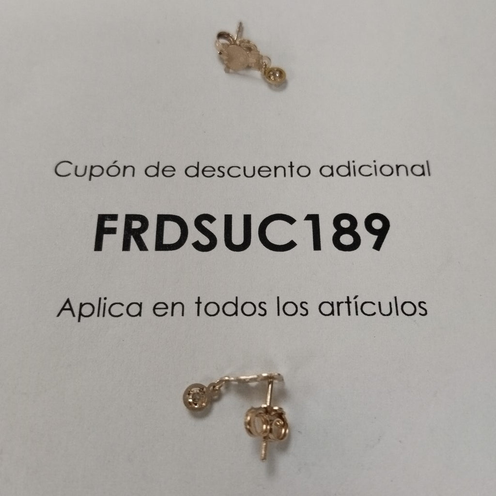 BROQUELES PAR ORO 14 K 1 GRMS (SEMINUEVO)