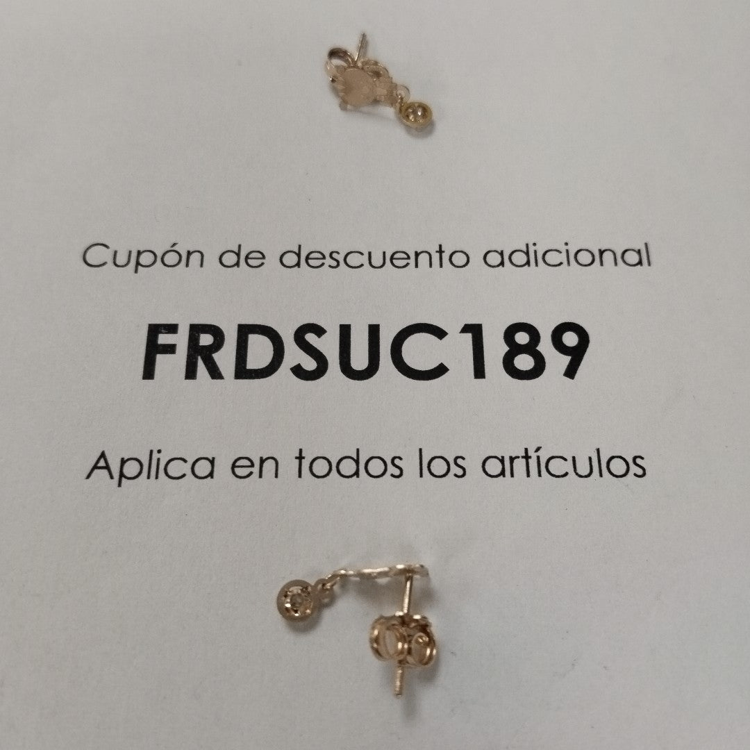 BROQUELES PAR ORO 14 K 1 GRMS (SEMINUEVO)