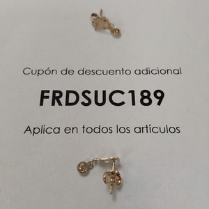 BROQUELES PAR ORO 14 K 1 GRMS (SEMINUEVO)