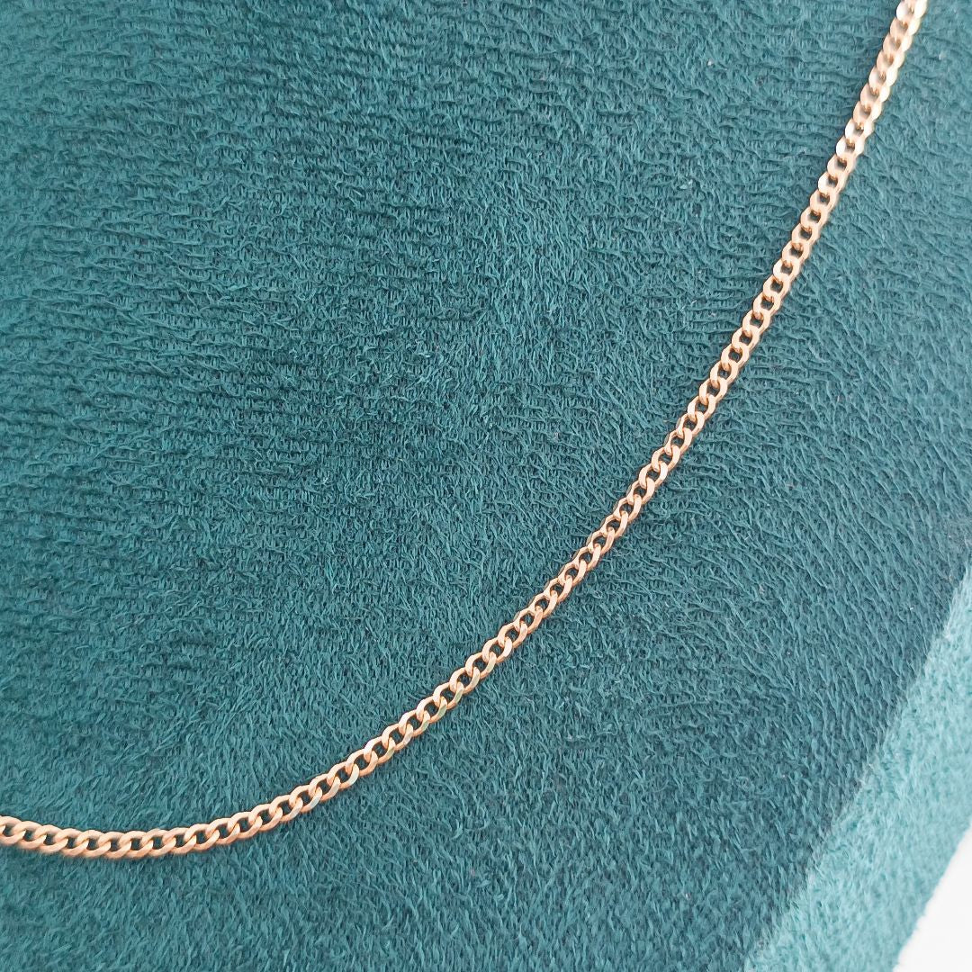 CADENAS TEJIDO BARBADA ORO 10K 55 CM 3.9 GR (NUEVO)