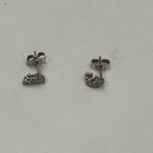 ARETES PAR ORO BLANCO 18 K 0,90 GRMS (SEMINUEVO)