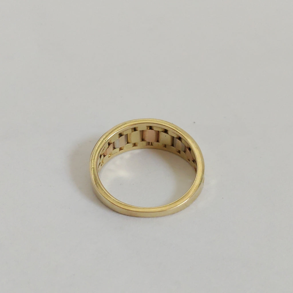 ANILLITO ORO COMBINADO 14 K 3.3 GRMS (SEMINUEVO)