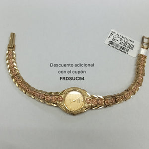RELOJ CAJA ACERO PULSO ORO ORO 14 K 25.7 GRMS (SEMINUEVO)