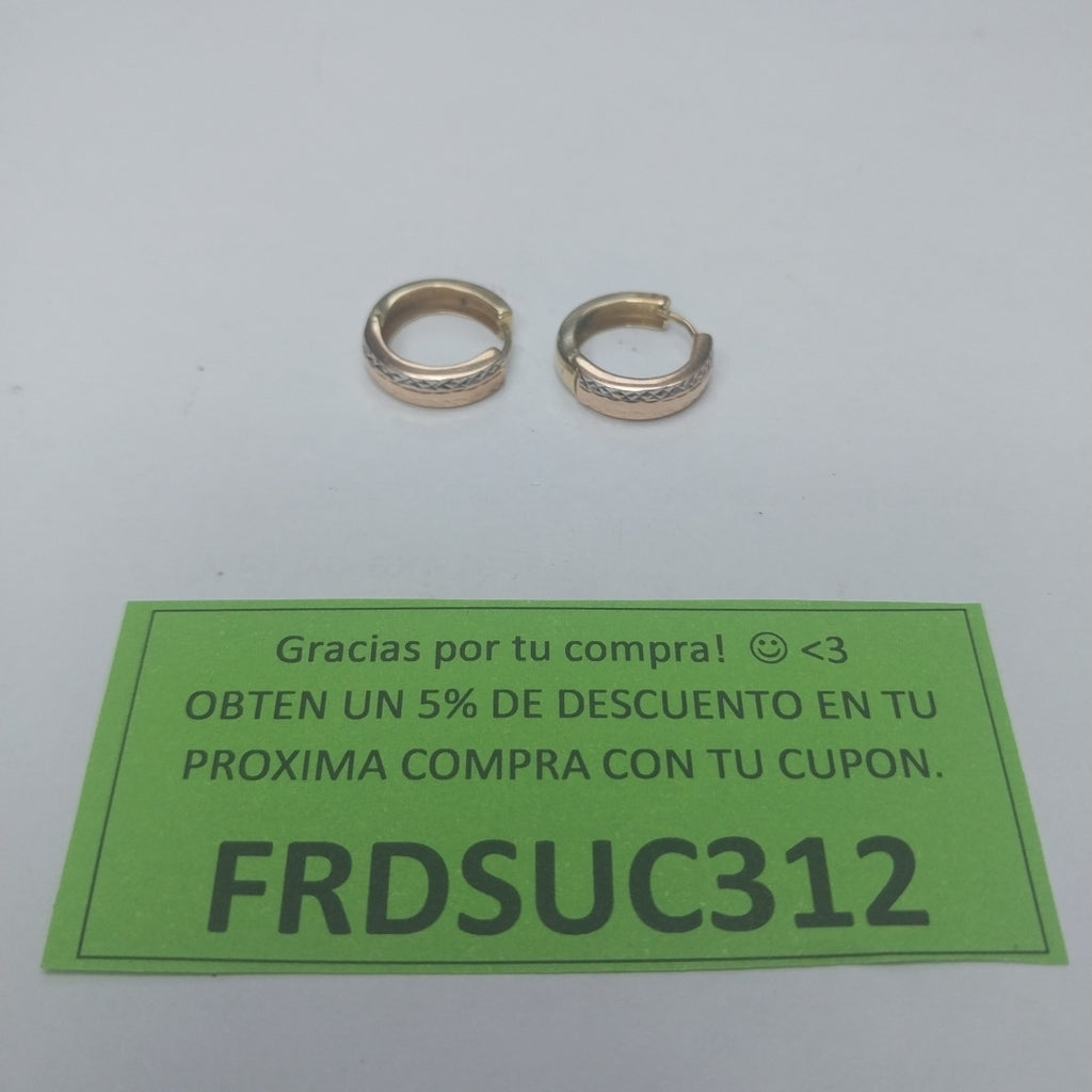 ARRACADAS PAR ORO 14 K 1.7 GRMS (SEMINUEVO)