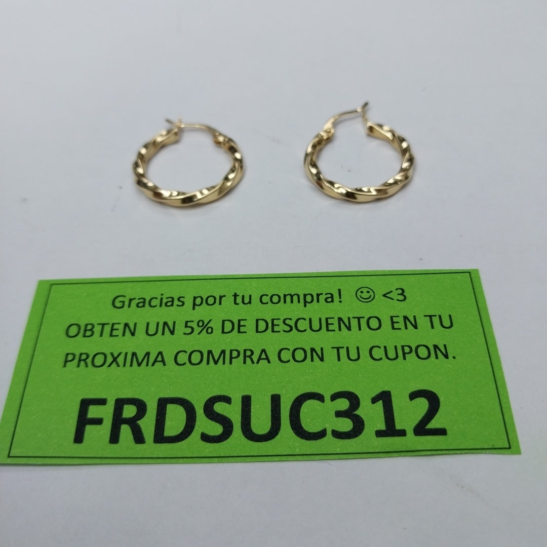 ARRACADAS PAR ORO 14 K 1.4 GRMS (SEMINUEVO)