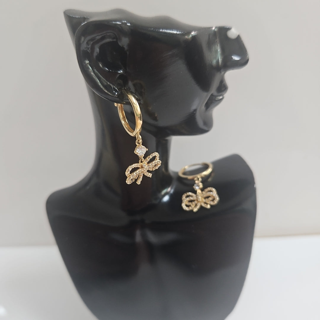 ARRACADAS PAR ORO 14 K 2.2 GRMS (SEMINUEVO)