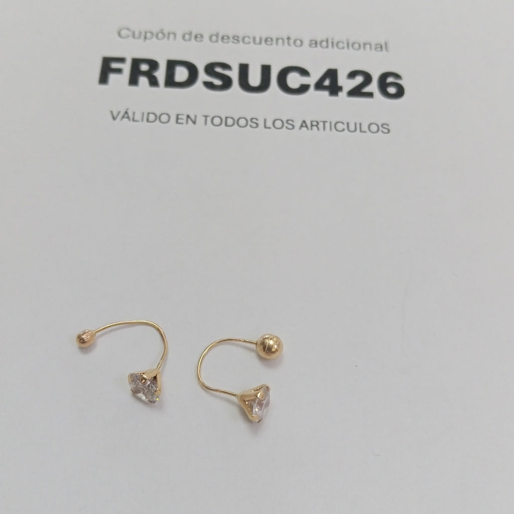 ARETES PAR ORO 10 K 0.6 GRMS (SEMINUEVO)