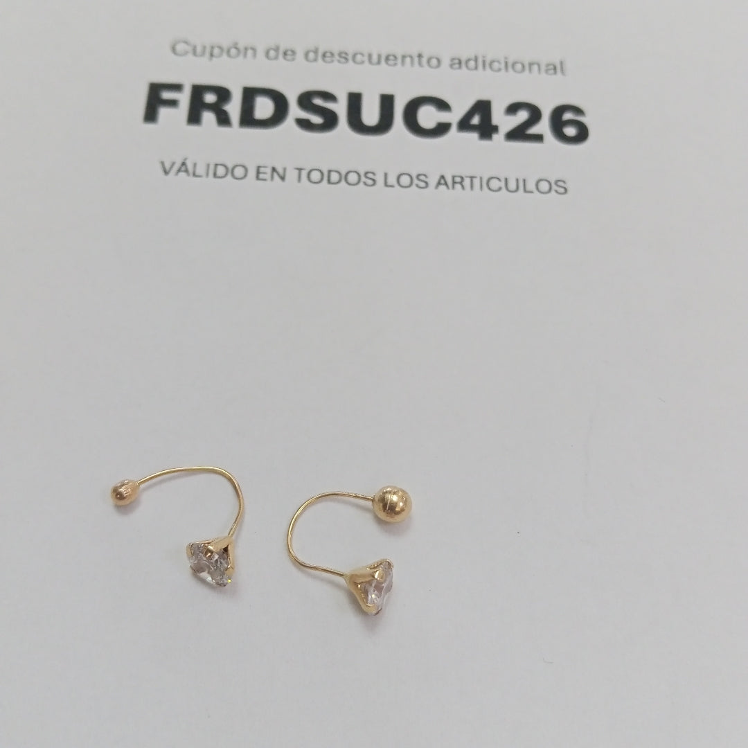 ARETES PAR ORO 10 K 0.6 GRMS (SEMINUEVO)