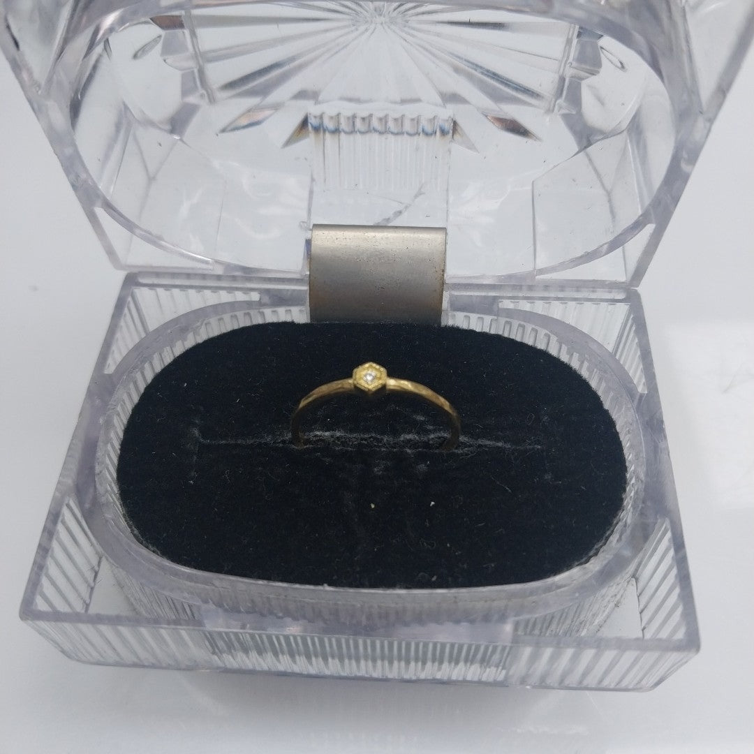 ANILLOS C/CIRCONIA ORO 10K TALLA 6 0.9 GR (NUEVO)