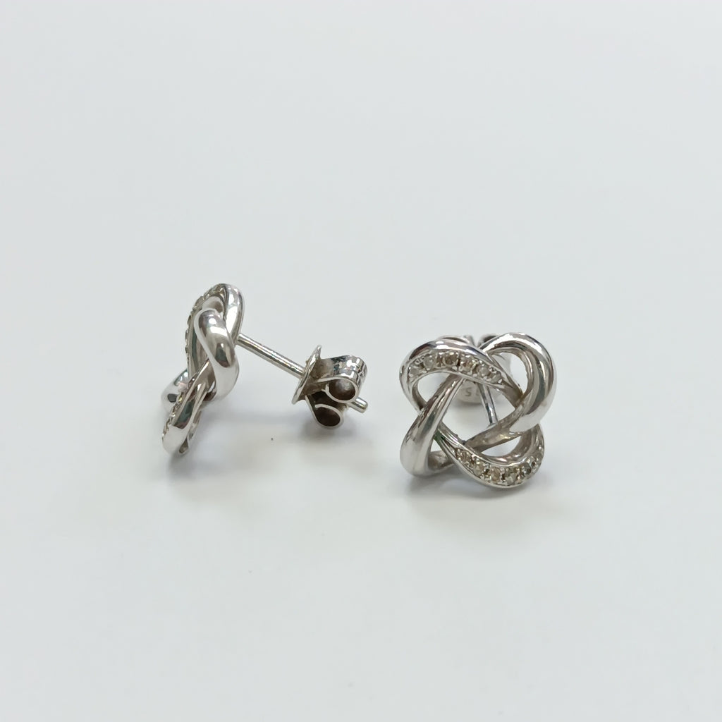 ARETES PAR ORO,ORO BLANCO 14 K 2,60 GRMS (SEMINUEVO)