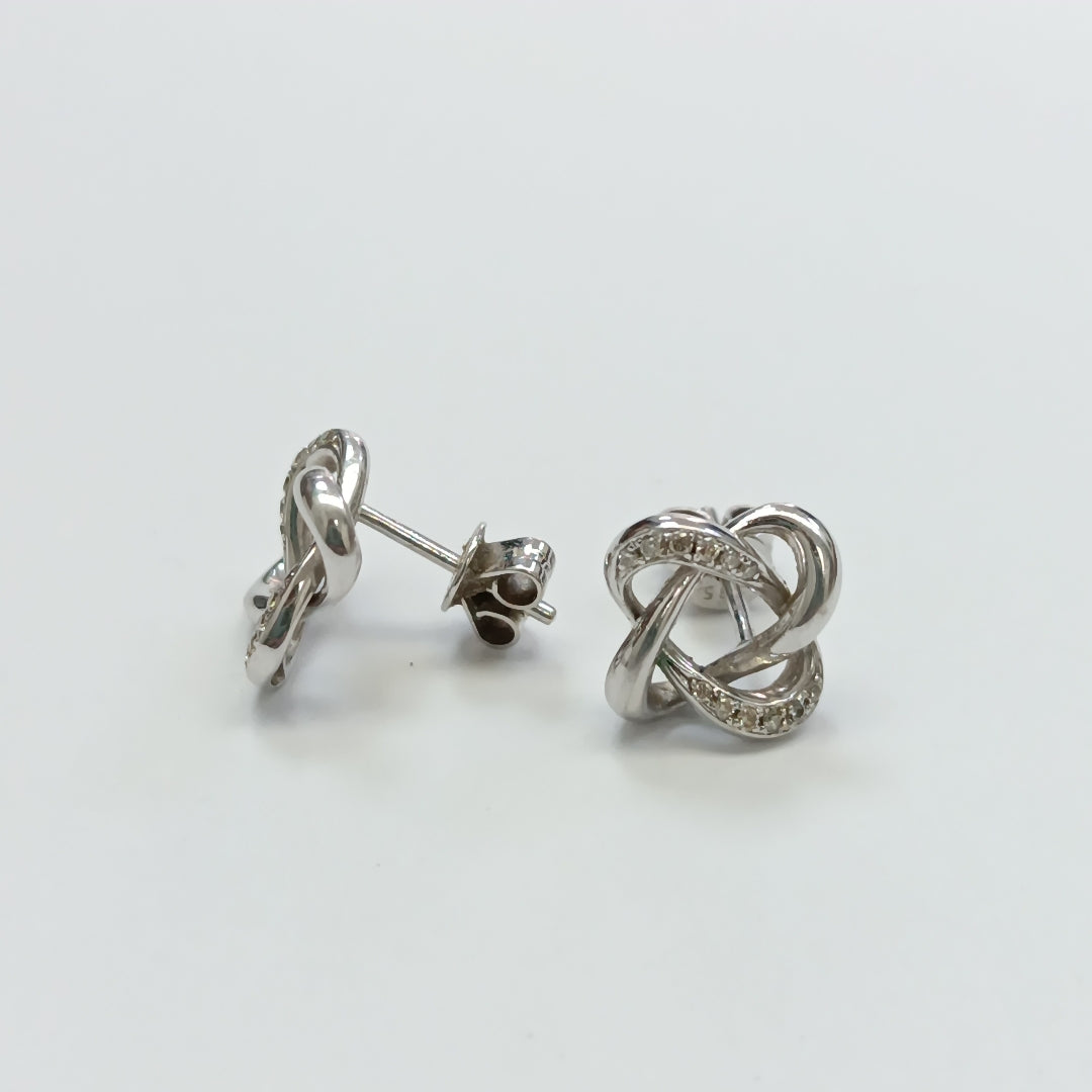 ARETES PAR ORO,ORO BLANCO 14 K 2,60 GRMS (SEMINUEVO)