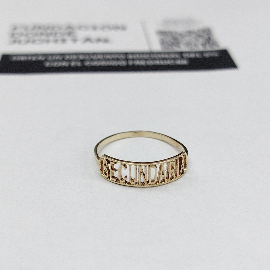 ANILLO DE GRADUACIÓN ORO 10 K 0,80 GRMS (SEMINUEVO)