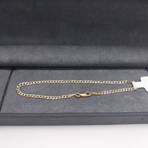 PULSERAS BARBADA DIAMANTADA ORO 14K 18 CM 2.1 GR (NUEVO)