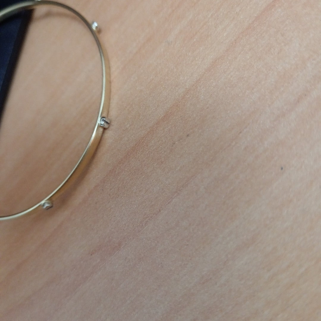 PULSERA RIGIDA ORO COMBINADO 14 K 5.3 GRMS (SEMINUEVO)