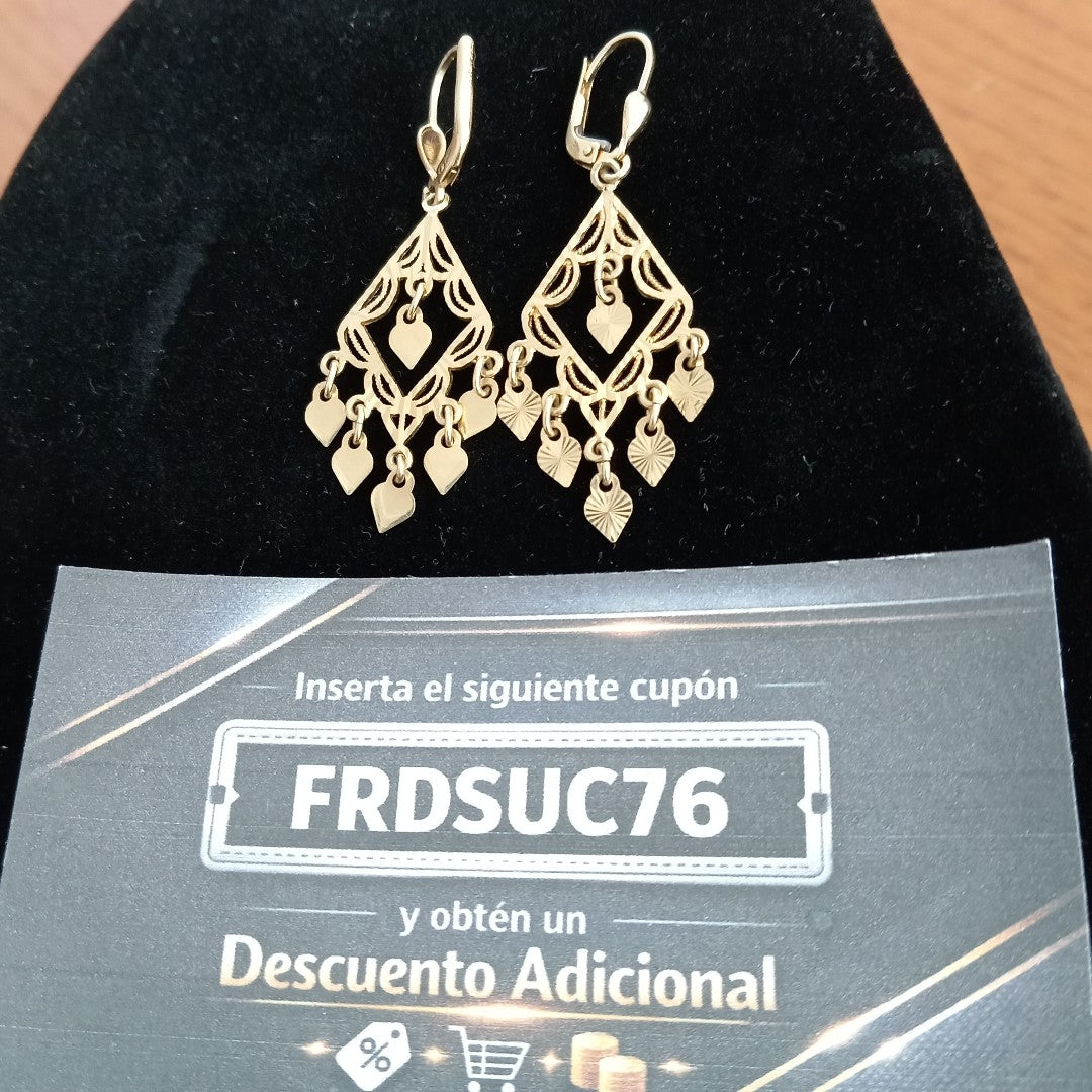 ARETES PAR ORO 14 K 4,20 GRMS (SEMINUEVO)