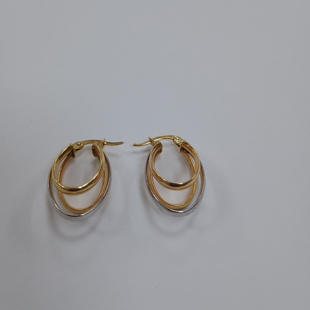 ARETES PAR ORO,RODIADO 14 K 2,60 GRMS (SEMINUEVO)