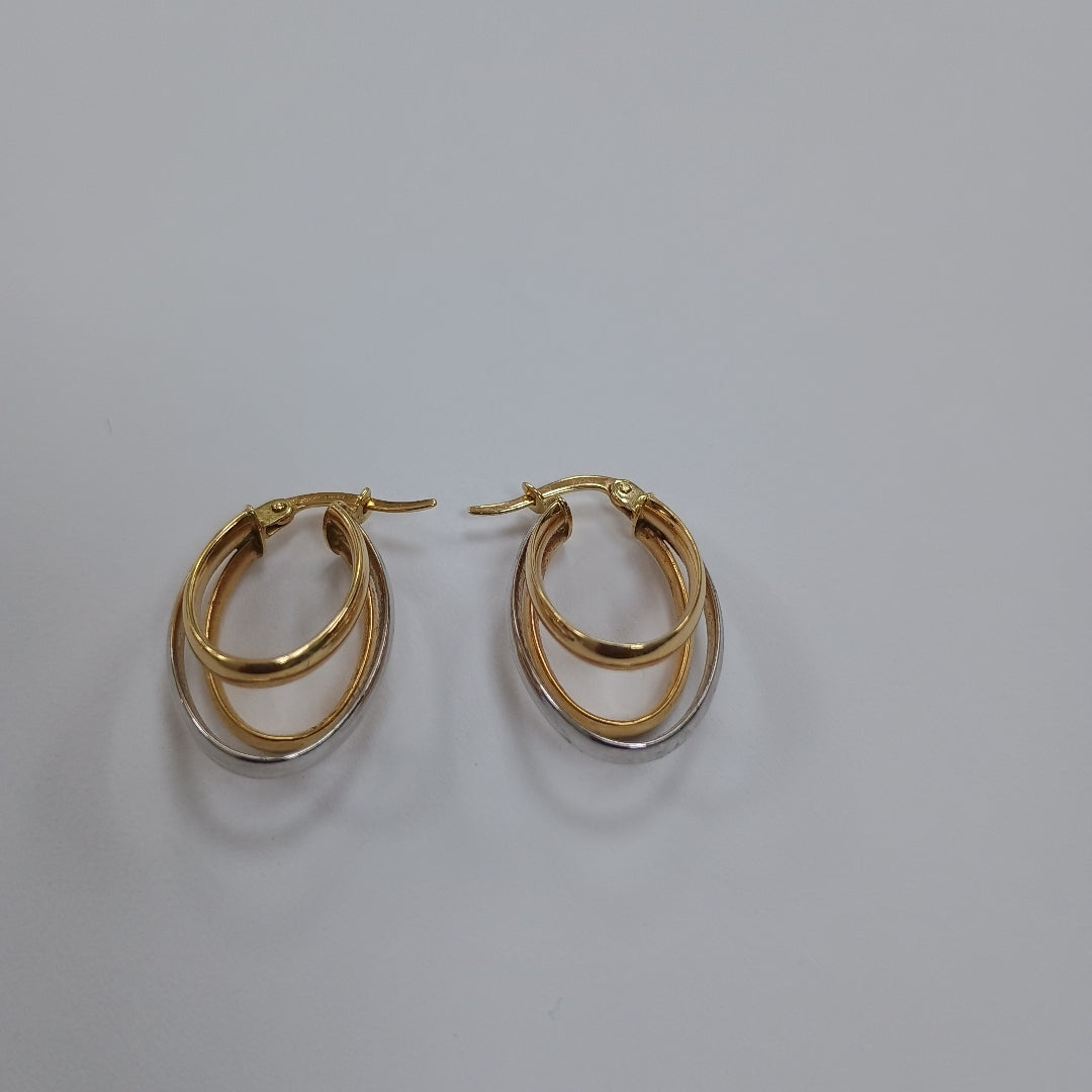 ARETES PAR ORO,RODIADO 14 K 2,60 GRMS (SEMINUEVO)