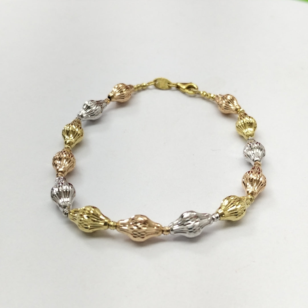 PULSERA ORO, ORO COMBINADO 10 K 4.9 GRMS (SEMINUEVO)