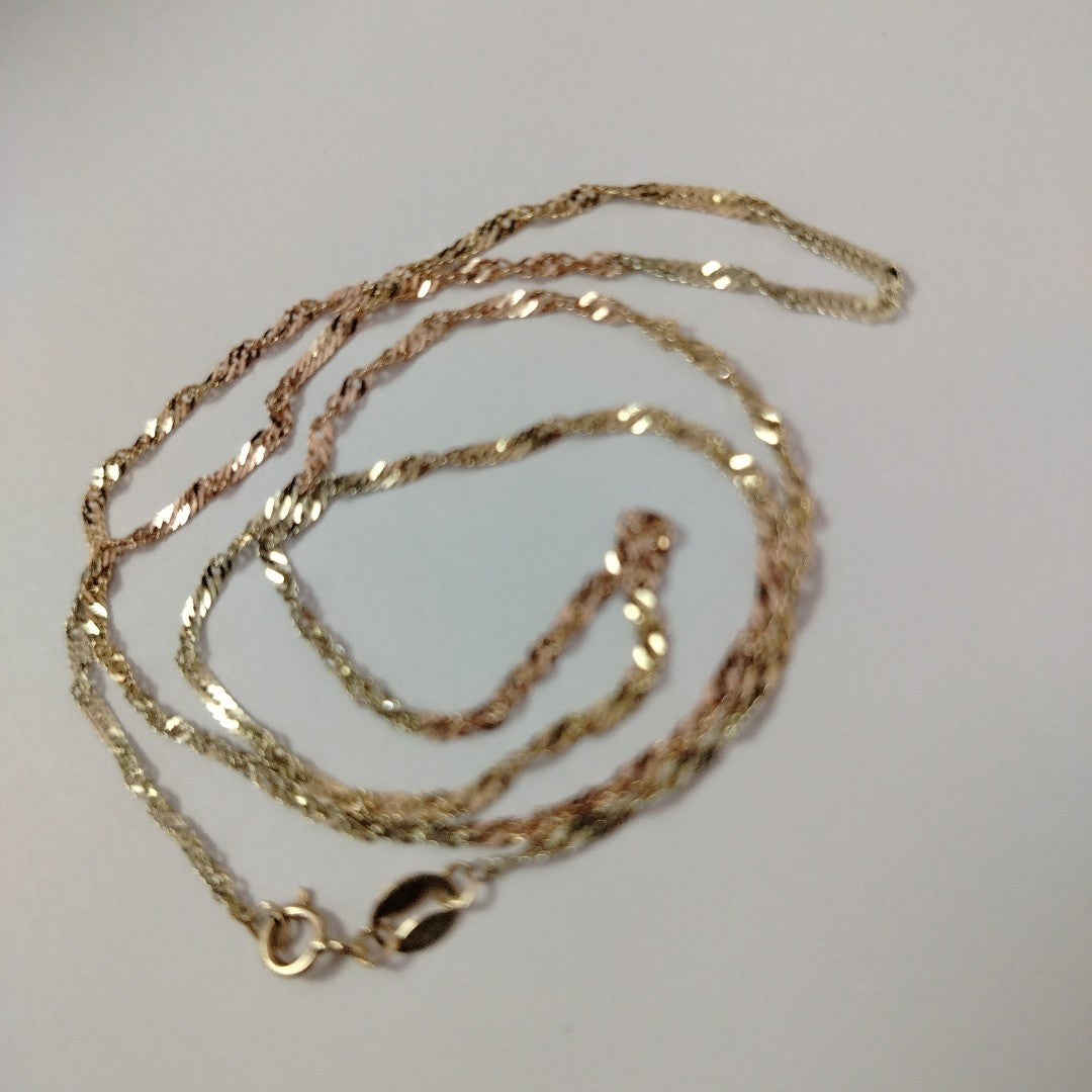 CADENA ORO, ORO COMBINADO 10 K 1.4 GRMS (SEMINUEVO)