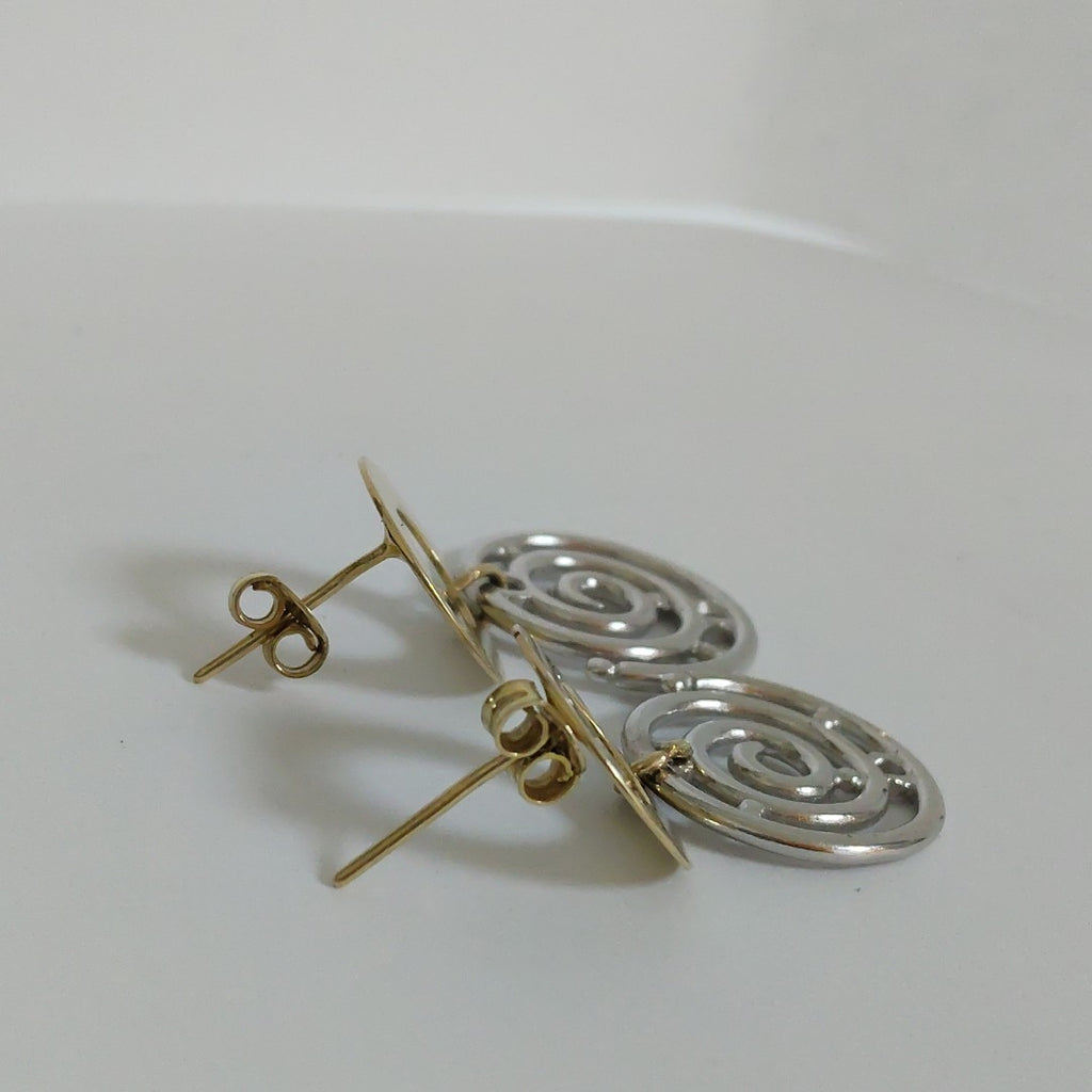 BROQUELES PAR ORO, ORO COMBINADO 14 K 6 GRMS (SEMINUEVO)