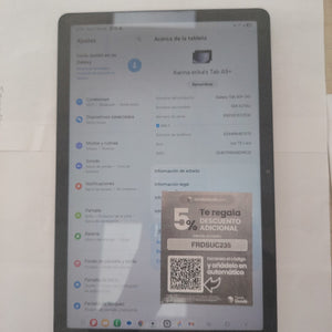 TABLETA SAMSUNG GALAXY TAB A9+ 5G SM-X218U (2023) 64 GB 4 GB RAM (SEMINUEVO)