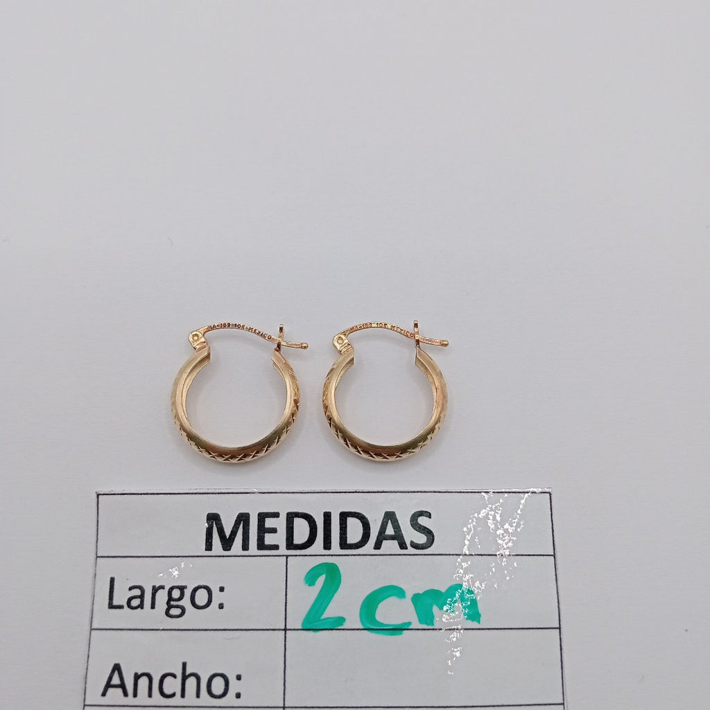 ARRACADAS PAR ORO 10 K 1.4 GRMS (SEMINUEVO)