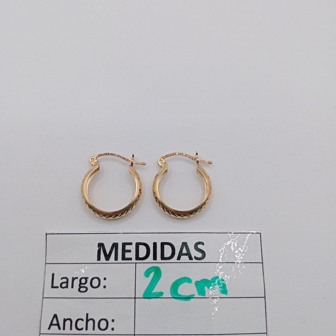 ARRACADAS PAR ORO 10 K 1.4 GRMS (SEMINUEVO)
