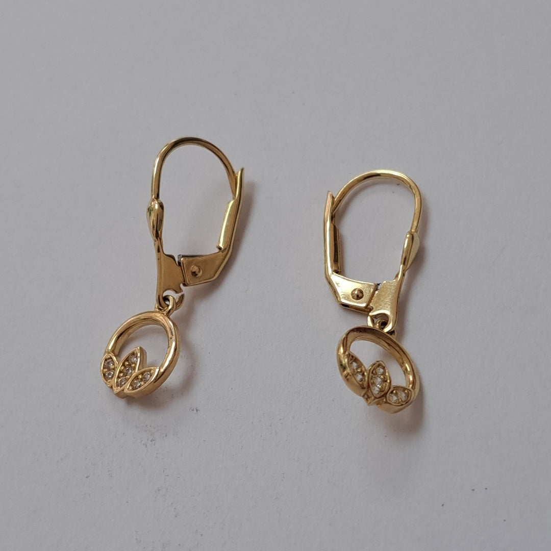 ARRACADAS PAR ORO 14 K 2,00 GRMS (SEMINUEVO)