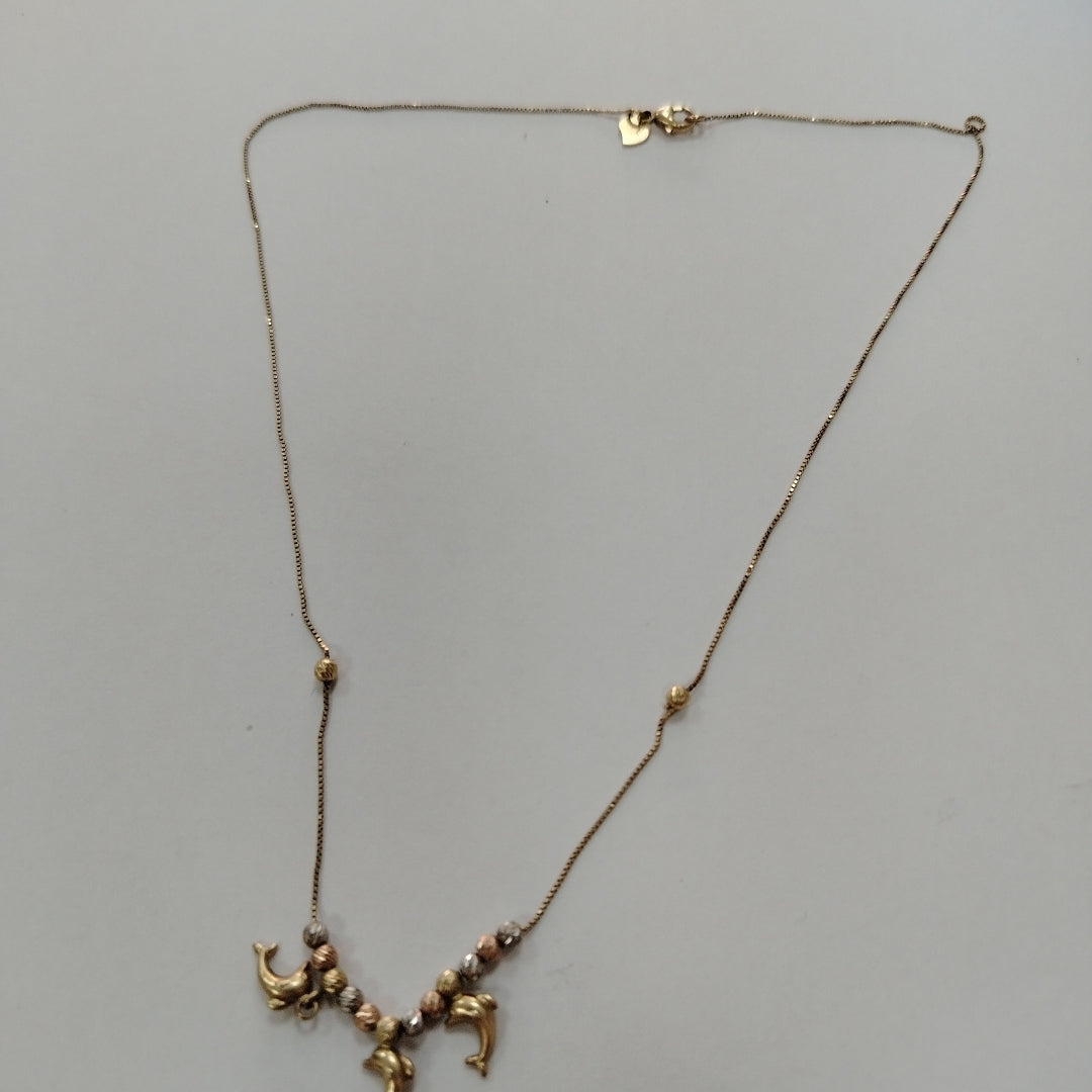 GARGANTILLA ORO, ORO COMBINADO 14 K 3.1 GRMS (SEMINUEVO)