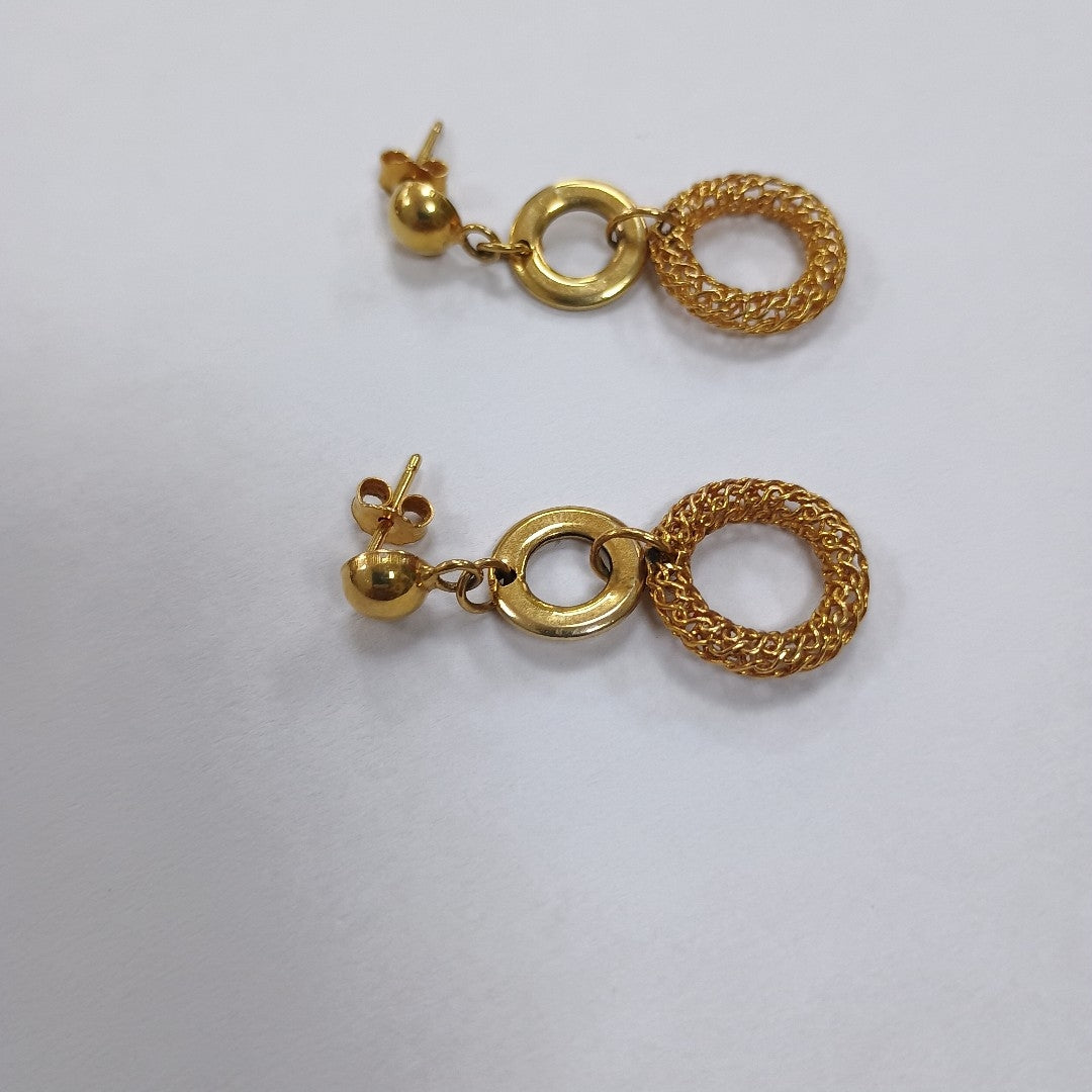 ARETES PAR ORO 14 K 3 GRMS (SEMINUEVO)