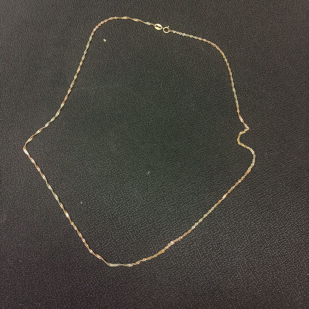 CADENA ORO COMBINADO 10 K 1,60 GRMS (SEMINUEVO)