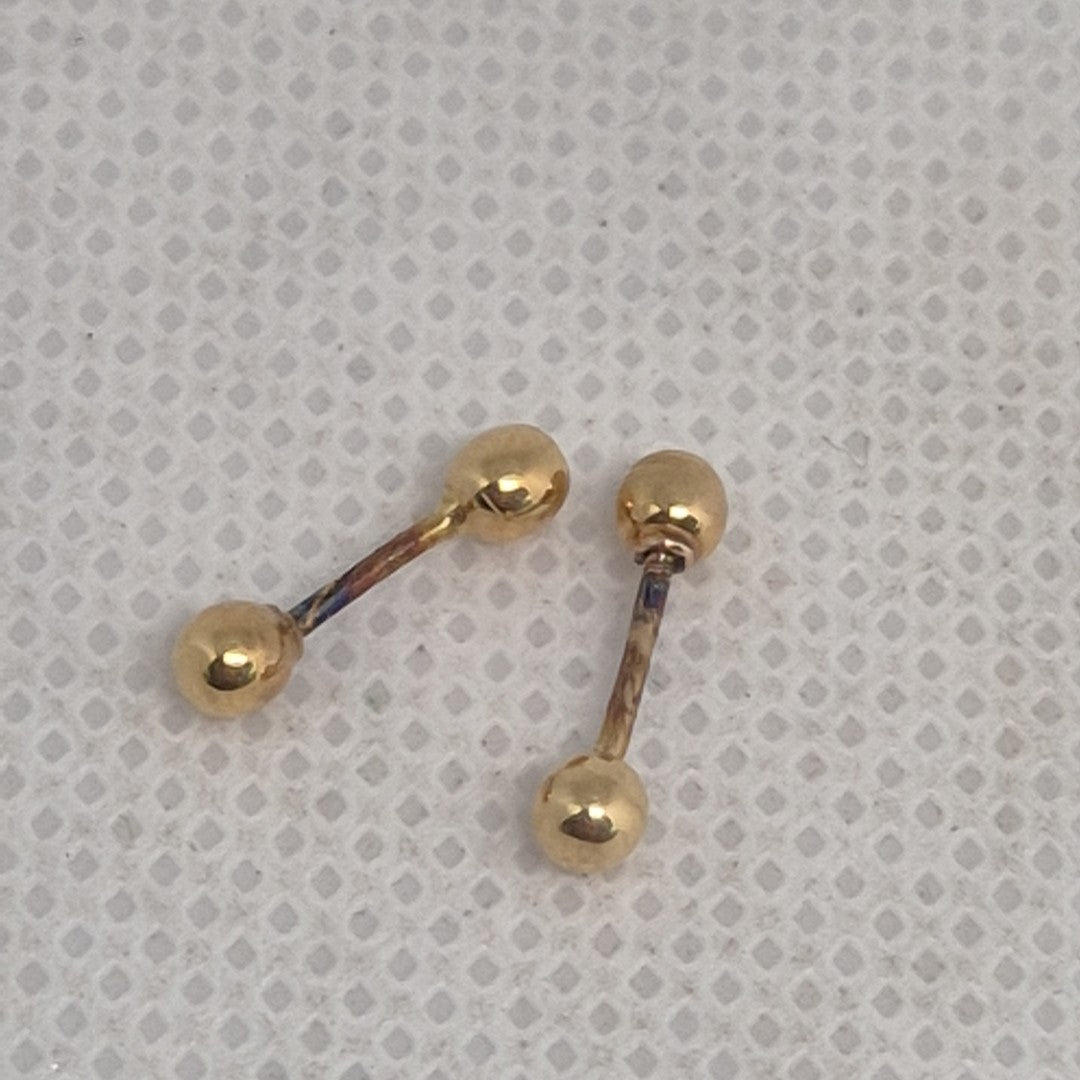 BROQUELES PAR ORO 14 K 0,30 GRMS (SEMINUEVO)