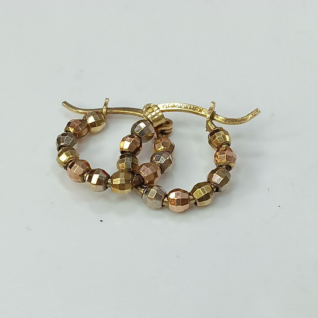 ARRACADAS PAR ORO, ORO COMBINADO 10 K 1.9 GRMS (SEMINUEVO)