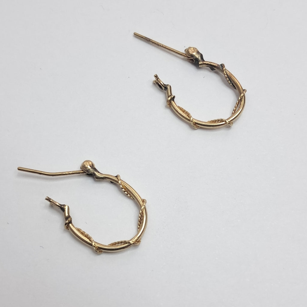 ARRACADAS PAR ORO 14 K 0,80 GRMS (SEMINUEVO)