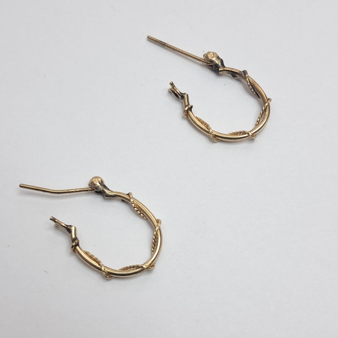 ARRACADAS PAR ORO 14 K 0,80 GRMS (SEMINUEVO)