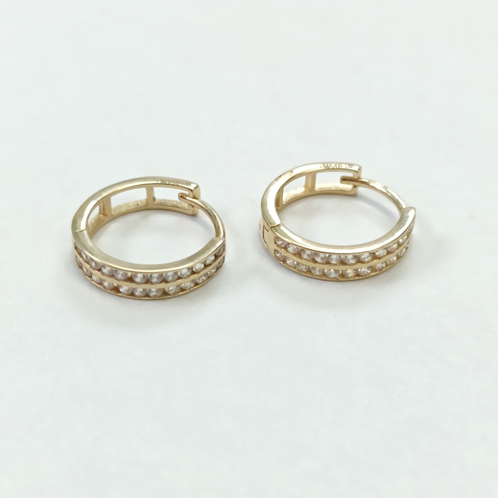 ARRACADAS PAR ORO 14 K 1.7 GRMS (SEMINUEVO)
