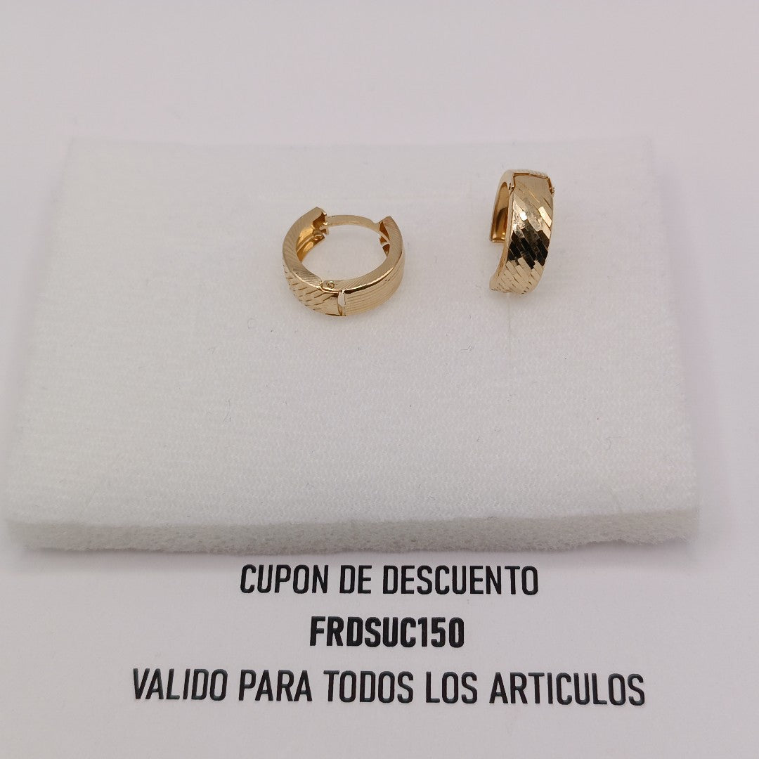 ARETES PAR ORO 14 K 2,10 GRMS (SEMINUEVO)