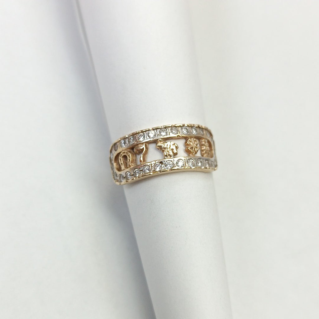 ARGOLLA DE LA SUERTE ORO 14 K 3.5 GRMS (SEMINUEVO)