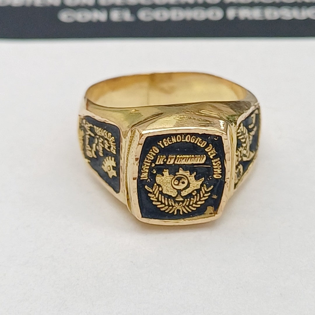 ANILLO DE GRADUACIÓN ORO 10 K 7.6 GRMS (SEMINUEVO)