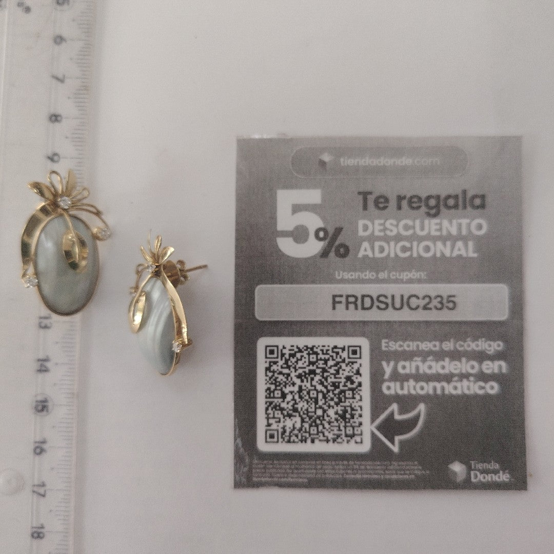 ARETES PAR ORO 10 K 8,00 GRMS (SEMINUEVO)