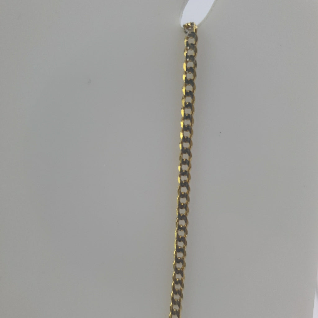 CADENAS BARBADA DIAMANTADA ORO 14K 60 CM 6.2 GR (NUEVO)