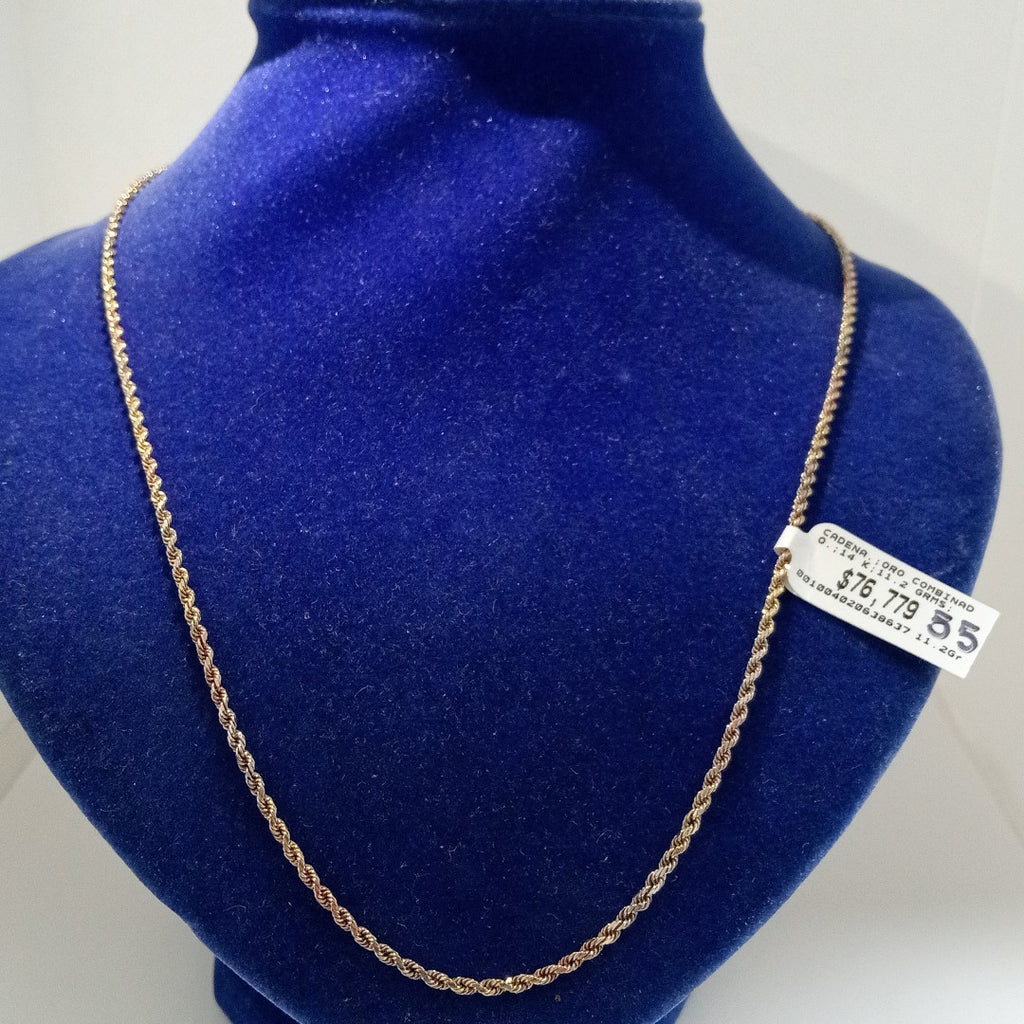 CADENA ORO COMBINADO 14 K 11.2 GRMS (SEMINUEVO)