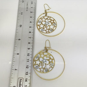 ARETES PAR ORO,ORO BLANCO 14 K 7,10 GRMS (SEMINUEVO)